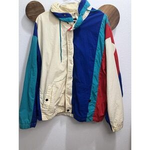 Vintage Par Four Color Block Windbreaker Jacket Mens Size XL‎ 80s Golf Retro